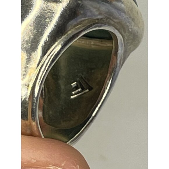 Silpada 925 Ring Signed Silver Quartz Vitality Size 8.5 Style R2941 Green Blue - Picture 7 of 10